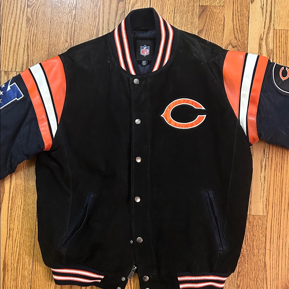 NFL Black and Orange Varsity Jacket